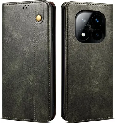 Image de Etui pour Xiaomi Redmi Note 14 Pro+ 5G étui en cuir avec fonction stand vert