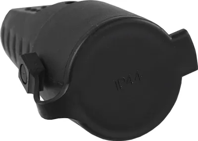 Produktbild von Schuko Kupplung 16A 230V Gummi Stecker Schuko Schutzkontakt VDE IP44 schwarz