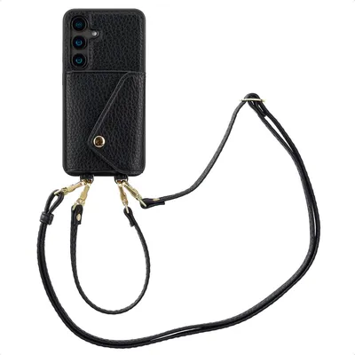 Immagine prodotto di Selencia Sera Custodia per cellulare con cordino e porta carte Samsung Galaxy S24 - Nero
