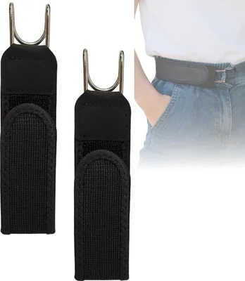 Produktbild von 2 Stück Gürtel Ohne Schnalle Für Herren Damen, Mit Metallhaken Elastischer Schnallenfreier Gürtels Für Männer, Jeans, Arbeit, Freizeit