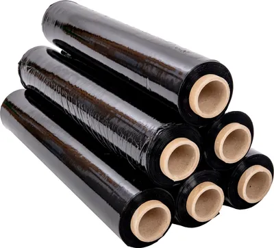 Produktbild von LOGIC PACK Stretchfolie Palettenfolie Wickelfolie 250 m lang Folie für Möbel & Umzug, Schwarz, 6 Rollen, 50 cm Breite 2,5 kg