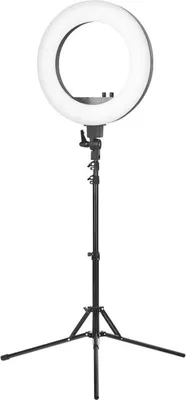Produktbild von Ringlampe 18"48W BLACK LED + STAND