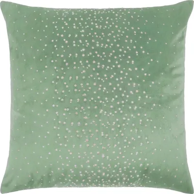 Produktbild von Dekokissen Mit Kristallen Velvet Velours 45X45 Shiny Salbei