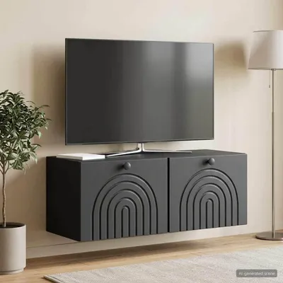 Immagine prodotto di Maison Exclusive - Mobile TV da parete nero 78,5 x 31 x 30 cm