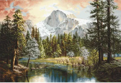 Produktbild von Luca-S Kreuzstich-Set "Wunder der Natur"; Zählmuster, 66x45cm