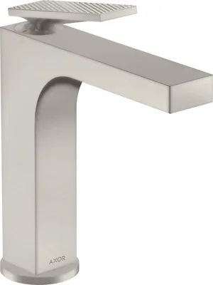 Produktbild von Einhebel-Waschtischmischer AXOR CITTERIO 160 m ZAG HGri Rautenschliff Stain st optic Hebelgriff, Rautenschliff stainless steel optic