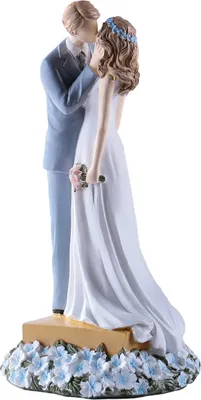 Produktbild von Vivi Idee Brautpaar Figuren Tortenfigur Hochzeit in Umarmung 21cm Hohe, Aufsatz für Hochzeitstorte
