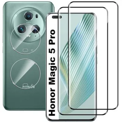 Produktbild von 2X 3D Schutzglas für Honor Magic 5 Pro (Display + Kamera) Panzerfolie Hartglas Panzerglas Displayschutz Kameraschutz 9H