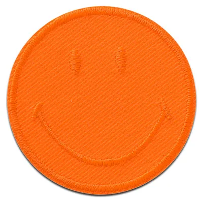 Produktbild von Mono Quick Smiley © Orange - Aufnäher, Bügelbild, Aufbügler, Applikationen, Patches, Flicken, zum aufbügeln, Größe: 5 x 5 cm