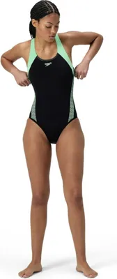 Produktbild von Speedo Hyperboom Badeanzug Damen schnelltrocknend und chlorbeständig, Farbe:Schwarz, Größe:38