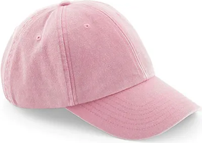 Produktbild von Beechfield B655 | Low Profile Vintage Cap / 6-Panel-Design - Farbe: Vintage Dusky Pink - Größe: One Size
