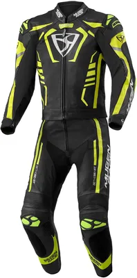 Obrázek produktu pro MUGENRACE Predator perforovaná dvoudílná kožená kombinéza na motorku, černá/bílá/neonově žlutá, 56