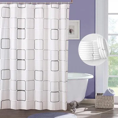Image de Rideau de douche imperméable - Anti-moisissure - 1 pièce - 180 x 200 cm - Polyester