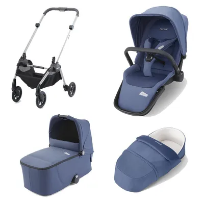 Immagine prodotto di Passeggino Recaro 3 in 1 Passeggino Recaro Sadena + Navicella + Navicella leggera | Blu cielo