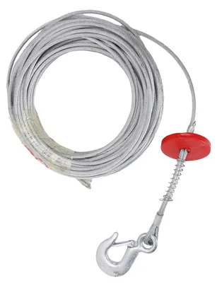 Imagen del producto de Cable para cabrestante de 6 mm, 30 metros, con capacidad de carga de 17637 libras, antitorsión, universal, de acero, para grúas y vehículos de remolque