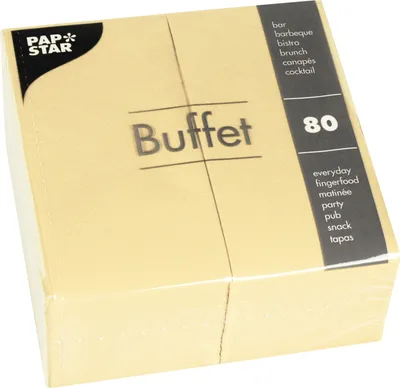 Produktbild von Papstar Servietten champagner 33x33cm 2lagig 80 Stück