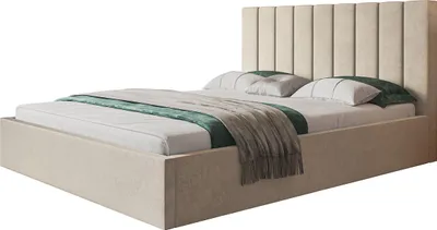 Produktbild von Elegantes Doppelbett SAPPORO SLIM 180x200 mit Bettkasten & Lattenrost aus Metall - Polsterbett Farbe: Beige, Velourestoff