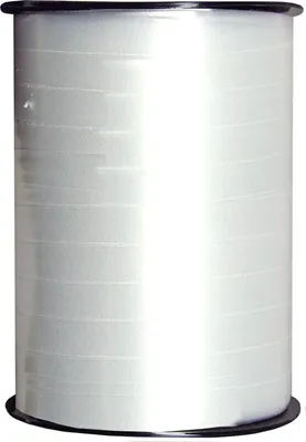 Produktbild von Kraeuselband glatt weiss 250 m