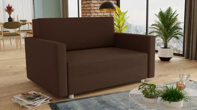 Produktbild von Schlafsofa Pura Maxi mit Bettkasten - Polstersofa mit Schlaffunktion, Sofa, Bettsofa, Wohnlandschaft (Braun (Suedine 26))