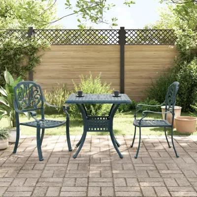 Immagine prodotto di Maison Exclusive - Set da bistrot da 3 pezzi, verde, in fusione di alluminio