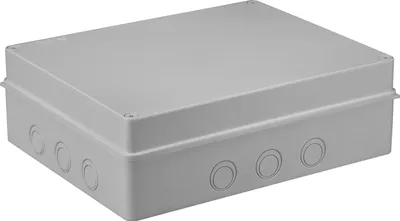 Zdjęcie produktu dla Puszka n/t 380x300x120 12 osłabień IP65 szara S-BOX 716