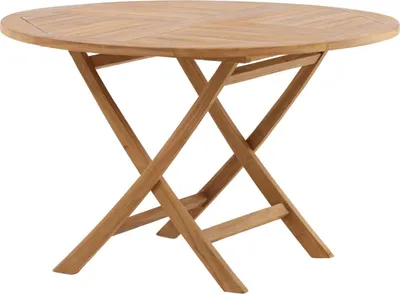 Immagine prodotto di FURNLUX Tavolo da pranzo Kenia Teak 120cm / Colore principale: Marrone / Dimensioni: 120 x 120 x 75 cm