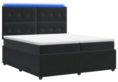 Immagine prodotto di vidaXL LED letto a molle con materasso nero 200 x 200 cm in velluto