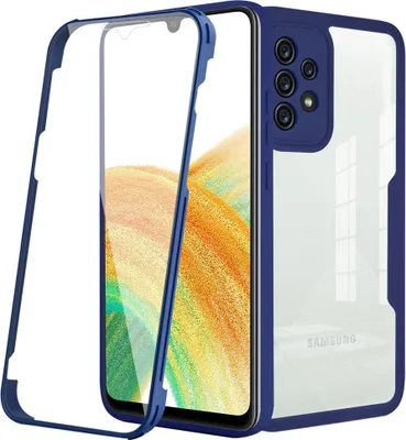 Image de Etui Samsung Galaxy A73 5G, protection complète à 360° avec protecteur d'écran intégré pour Samsung A73 5G Bleu
