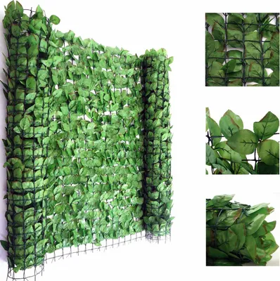 Produktbild von Parawan balkonowy T811, parawan z żywopłotu bukowego parawan wiatrochronny do ogrodzenia patio ~ 300x100cm światło