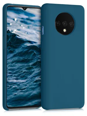 Produktbild von kwmobile Handyhülle für OnePlus 7T Hülle - Case Silikon - Kabelloses Laden - Schutzhülle Cover in Petrol matt
