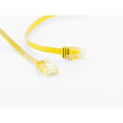 Produktbild von Patchkabel-Flachkabel U/UTP cat. 6 slim gelb 2m