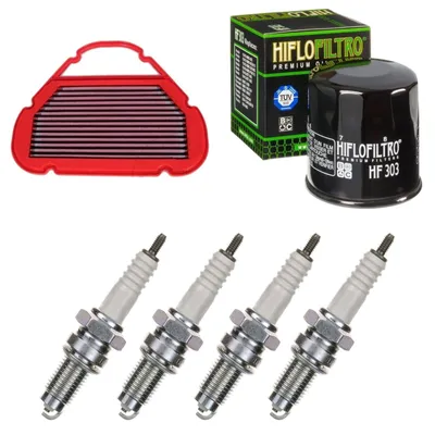 Obrázok produktu pre Servisná sada pre Yamaha YZF-R6 600 (2003–2005) – vzduchový filter, olejový filter, zapaľovacie sviečky od pamoto –