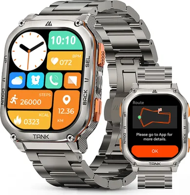 Produktbild von KOSPET TANK M3 Ultra GPS Smartwatch Herren mit Telefonfunktion, 60+Tage Akkulaufzeit, 1,96 AMOLED Display 5ATM Wasserdicht uhr Weihnachtsgeschenk