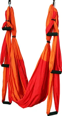 Obrázek produktu pro Jóga Hammock Set Stropní závěsná jóga Swing Aerial Yoga Cloth Hammock pro fitness jógu Anti-gravitační houpačka (oranžová + červená)