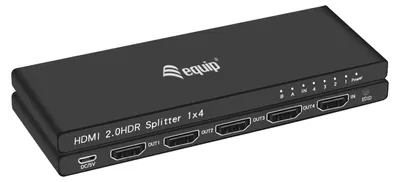 Produktbild von Equip HDMI2.0 4-Port Splitter Ultra Slim 4K/ 60Hz    schwarz