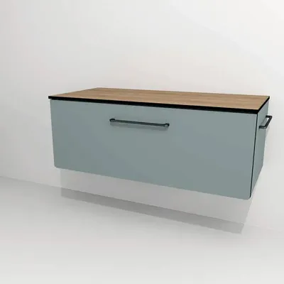 Produktbild von Devo Waschtischunterschrank mit 1 Schublade Sonus 2.0 BxHxT 97 x 36 x 45 cm fjord/natural bardolino oak