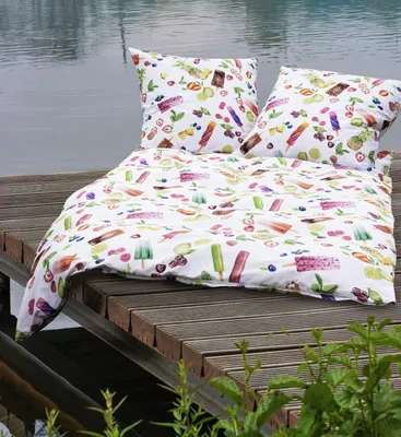 Produktbild von Janine Design Mako-Satin-Bettwäsche-Garnitur 42164 modern art S Farbe multicolor Größe 155x200+80x80