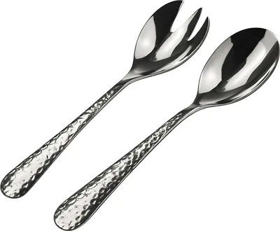 Produktbild von Solex Lena Salatset 1 Stück Serviergabel und Servierlöffel in Hammerschlagoptik