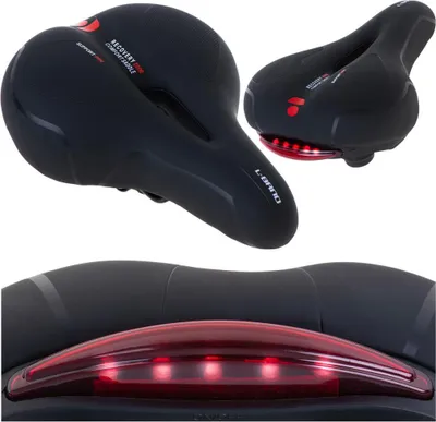 Produktbild von L-BRNO Sport-Fahrradsattel, bequemer Schaumstoff, elastisches LED-Licht