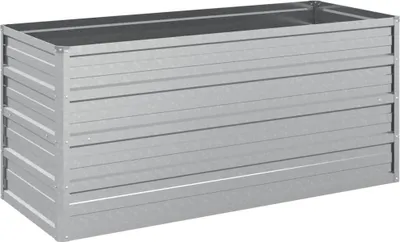 Produktbild von Garten-Hochbeet 100x40x45 cm Verzinkter Stahl Silber
