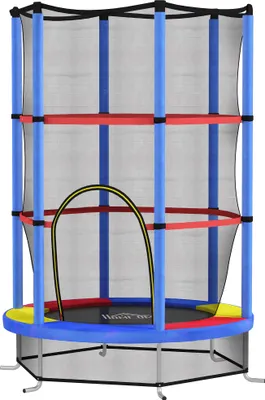 Produktbild von Kindertrampolin, Sicherheitsnetz, Gummifederung, bis 45 kg, Stahlgestell, Ø140x160cm, Bunt
