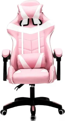 Produktbild von Famanu Gaming Bürostuhl Rosa Weiß - Ergonomisch und Verstellbar