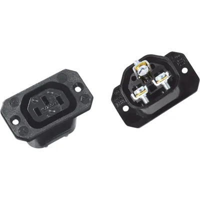 Image de BACHMANN Kaltgerätedose IEC320 C13, mit Schraubanschlüssen schwarz