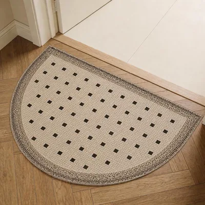 Immagine prodotto di Tappetino perimetrale semicircolare, antiscivolo, 50x80 cm, in poliestere, altamente assorbente