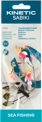 Produktbild von Kinetic Sabiki Tournament Surf Spin&Turn #1/0 Pink Plattfisch Scholle Flunder Vorfach Rig system