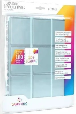 The product packaging for 9-pocket pages, showing the pages inside.