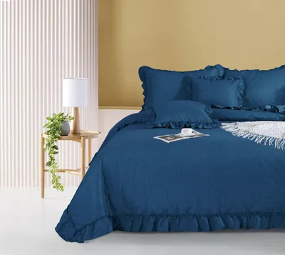 Produktbild von marineblaue gesteppte doppelseitige Bettdecke 140x200CM PLED FALBANKS RUFFY
