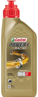Produktbild von Castrol Power 1 Racing 4T 5W-40, 1 l, 5W-40, Motorrad, Benzin, Ottomotor, Gold