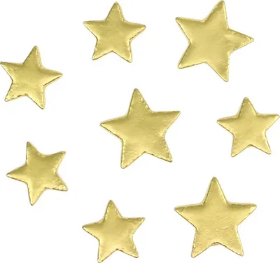 Produktbild von Goldene Streudeko Sterne Mix, 72 Stück, matt, 4-5cm - Perfekt für Weihnachten & festliche Anlässe