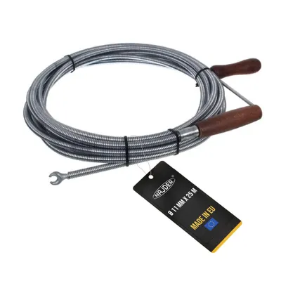 Produktbild von Die Rohrreinigungsspirale mit Kralle abwasserspirale 11 mm für Rohre 100 mm… (25 m)
